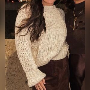 Wild Fable Chunky Knit Cream Sweater